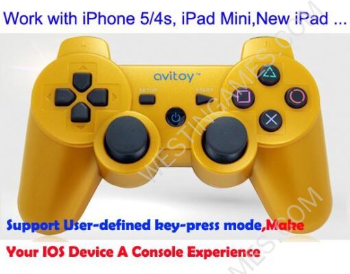 Avitoy Wireless Bluetooth Game Controller Pad Without Packing for iPhone/ iPad / iPod Touch - Gold