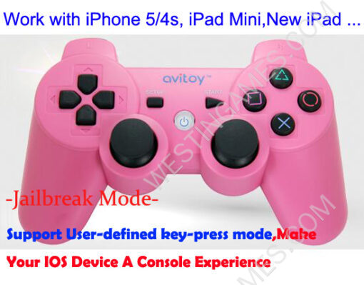 Avitoy Wireless Bluetooth Game Controller Pad Without Packing for iPhone/ iPad / iPod Touch - Pink