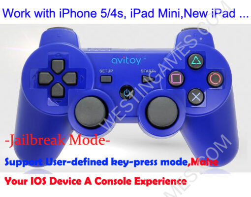 Avitoy Wireless Bluetooth Game Controller Pad Without Packing for iPhone/ iPad / iPod Touch - Blue
