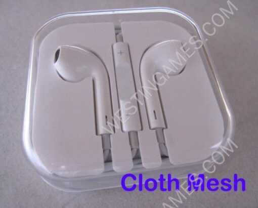 EarPods Headphone Ear Phones with Mic Cloth Mesh for iPhone 5 5S/ iPad 3/4 /iPad Mini (Simple Pack)