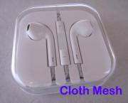 EarPods Headphone Ear Phones with Mic Cloth Mesh for iPhone 5 5S/ iPad 3/4 /iPad Mini (Simple Pack)