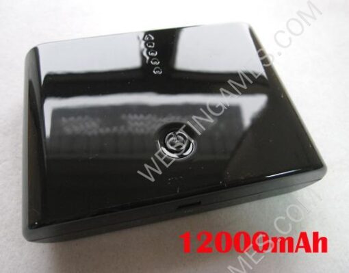 12000mAh External Power Bank Quality Charger for Mobile Phone iPhone iPad / Galaxy/ HTC/ PSP - Black
