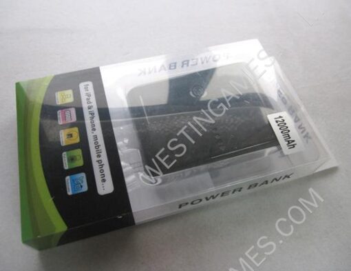 12000mAh External Power Bank Quality Charger for Mobile Phone iPhone iPad / Galaxy/ HTC/ PSP - Black - Image 6
