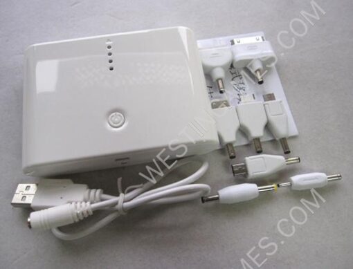 12000mAh External Power Bank Quality Charger for Mobile Phone iPhone iPad / Galaxy/ HTC/ PSP - White - Image 3
