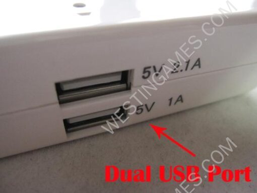 12000mAh External Power Bank Quality Charger for Mobile Phone iPhone iPad / Galaxy/ HTC/ PSP - White - Image 4
