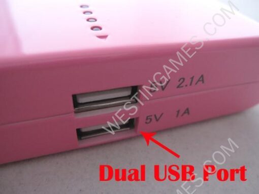 12000mAh External Power Bank Quality Charger for Mobile Phone iPhone iPad / Galaxy/ HTC/ PSP - Pink - Image 3