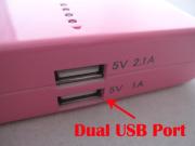 12000mAh External Power Bank Quality Charger for Mobile Phone iPhone iPad / Galaxy/ HTC/ PSP - Pink 03