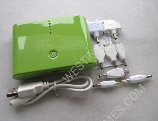 12000mAh External Power Bank Quality Charger for Mobile Phone iPhone iPad / Galaxy/ HTC/ PSP - Green - Image 2