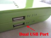 12000mAh External Power Bank Quality Charger for Mobile Phone iPhone iPad / Galaxy/ HTC/ PSP - Green 05