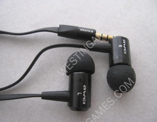 AWEI ES100i Excellent Noise Isolating Metal Earphone for Mobile Phone/ iPhone/ MP3 / MP4 - Black - Image 3