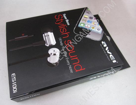 AWEI ES100i Excellent Noise Isolating Metal Earphone for Mobile Phone/ iPhone/ MP3 / MP4 - Black - Image 5