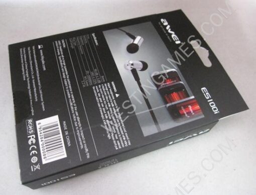 AWEI ES100i Excellent Noise Isolating Metal Earphone for Mobile Phone/ iPhone/ MP3 / MP4 - Black - Image 6