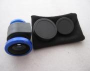 3 in 1 Camera Lens including Fisheye, Macro and Wide Angle for iPhone 4 4S - Blue 02