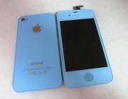 Full Lcd Screen + Touch Screen Digitizer Assembly with Back Cover for iPhone 4S - Light Blue