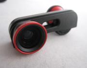 3 in 1 Camera Photo Lens including Fisheye, Macro and Wide Angle for iPhone 5 5G - Red 02