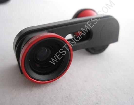 3 in 1 Camera Photo Lens including Fisheye, Macro and Wide Angle for iPhone 5 5G - Red - Image 2