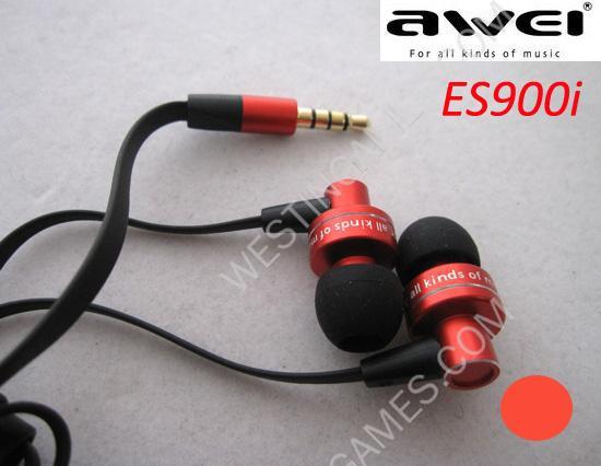 AWEI ES900i Stylish In-Ear Earphone w/ Microphone for Mobile Phone/ iPod/ iPhone/ iPad/ MP3 - Orange