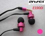AWEI ES900i Stylish In-Ear Earphone w/ Microphone for Mobile Phone/ iPod/ iPhone/ iPad/ MP3 - Pink
