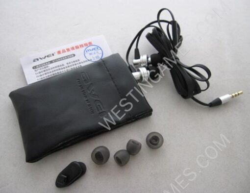 AWEI ES900i Stylish In-Ear Earphone w/ Microphone for Mobile Phone/ iPod/ iPhone/ iPad/ MP3 - Silver - Image 2