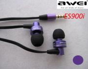 AWEI ES900i Stylish In-Ear Earphone w/ Microphone for Mobile Phone/ iPod/ iPhone/ iPad/ MP3 - Purple