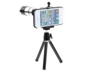 10X Zoom Metal Telescope Camera Lens Kit Magnifier + Tripod Stand + Case for iPhone 4G 4S