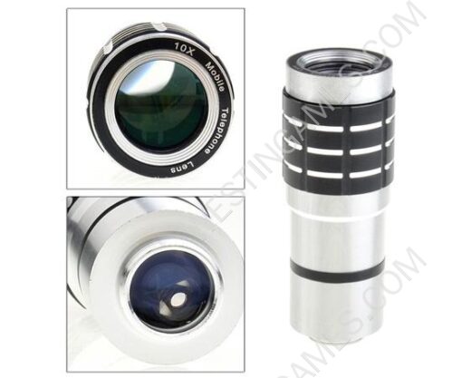 10X Zoom Metal Telescope Camera Lens Kit Magnifier + Tripod Stand + Case for iPhone 4G 4S - Image 3