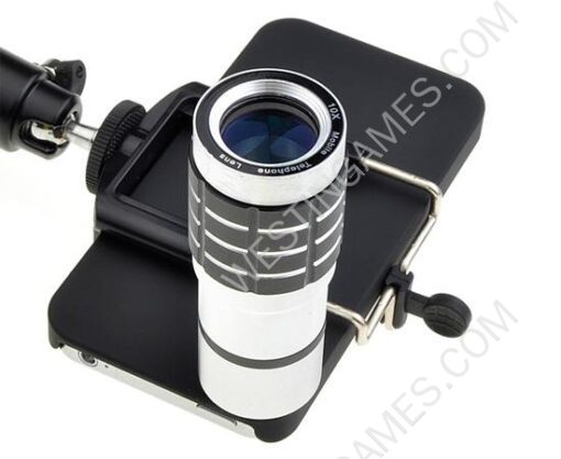 10X Zoom Metal Telescope Camera Lens Kit Magnifier + Tripod Stand + Case for iPhone 4G 4S - Image 4