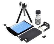10X Zoom Metal Telescope Camera Lens Kit Magnifier + Tripod Stand + Case for iPhone 4G 4S 06