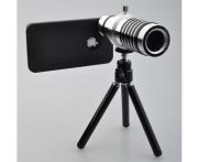 14X Zoom Metal Telescope Camera Lens Kit Magnifier + Tripod Stand + Case for iPhone 4G 4S 02