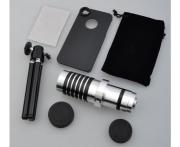 14X Zoom Metal Telescope Camera Lens Kit Magnifier + Tripod Stand + Case for iPhone 4G 4S 05