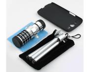 12X Zoom Metal Telescope Camera Lens Kit Magnifier + Tripod Stand + Case for Samsung Galaxy i9300 05