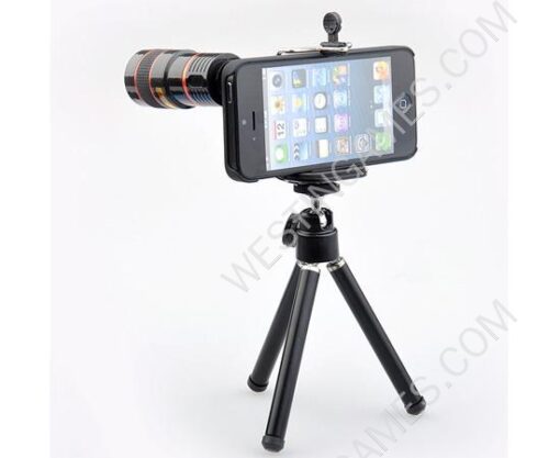 8X Zoom Telescope Camera Lens Kit Magnifier + Tripod Stand + Case for iPhone 5 5G