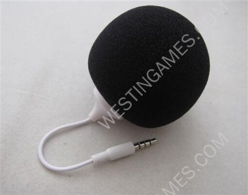 Mini Ball Speaker Audio Dock With 3.5mm Audio Jack For iPhone iPod iPad Samsung PC - Black - Image 2