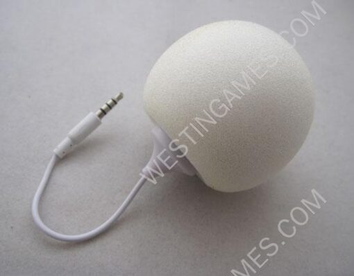 Mini Ball Speaker Audio Dock With 3.5mm Audio Jack For iPhone iPod iPad Samsung PC - White - Image 2