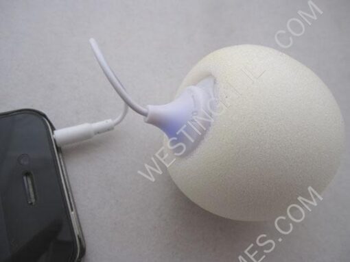 Mini Ball Speaker Audio Dock With 3.5mm Audio Jack For iPhone iPod iPad Samsung PC - White - Image 4