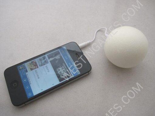 Mini Ball Speaker Audio Dock With 3.5mm Audio Jack For iPhone iPod iPad Samsung PC - White - Image 5