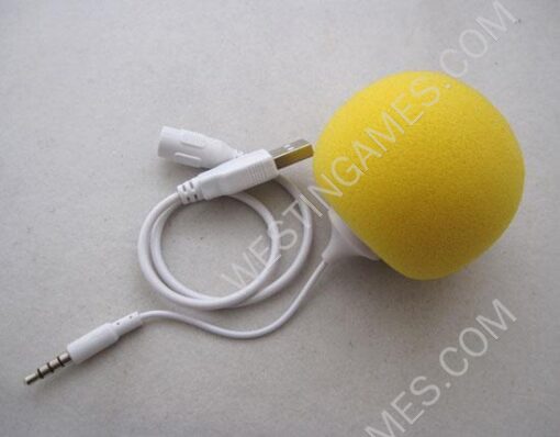 Mini Ball Speaker Audio Dock With 3.5mm Audio Jack For iPhone iPod iPad Samsung PC - Yellow
