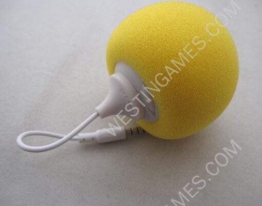 Mini Ball Speaker Audio Dock With 3.5mm Audio Jack For iPhone iPod iPad Samsung PC - Yellow - Image 2