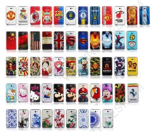 Replacement Relief Pattern Battery Back Housing Door Cover Case For Galaxy Note i9220 -100 Themes