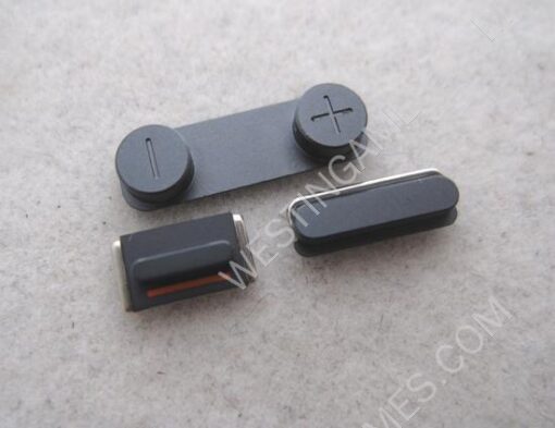 3 in 1 Replacement Power Button + Mute Switch + Volume Rocker Set for iPhone 5 - Black