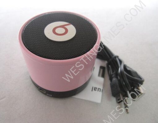 S10 Monster Beats by Dr Dre Mini Bluetooth Speaker Beatbox - Pink