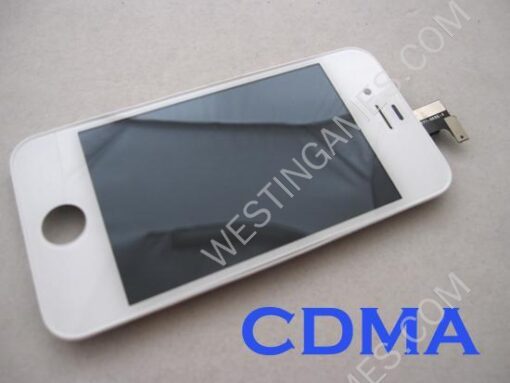 Original LCD Display + Touch Screen Digitizer Glass Frame Assembly for Apple iPhone 4G CDMA - White