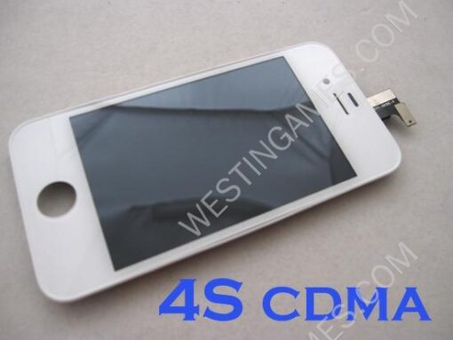 Original LCD Display + Touch Screen Digitizer Glass Frame Assembly for Apple iPhone 4S CDMA - White