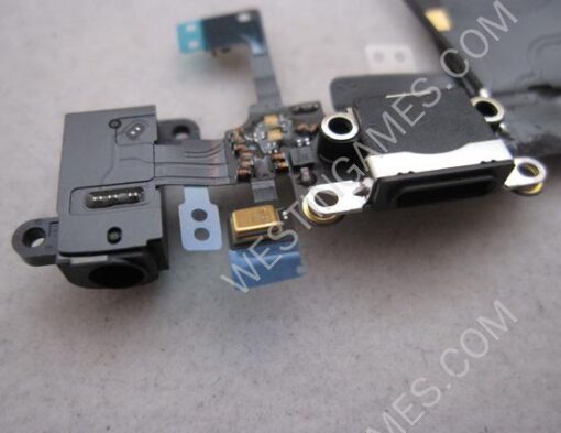 Replacement Charger Lightning Port Dock Assembly with Headphone Jack Flex Cable for iPhone 5 - Black - Image 2