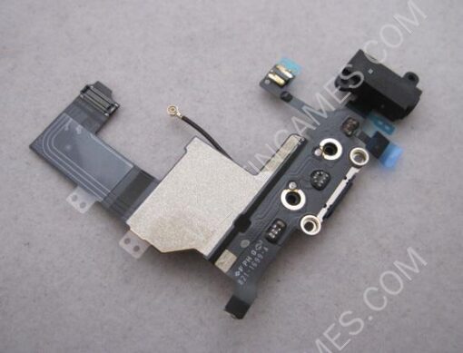 Replacement Charger Lightning Port Dock Assembly with Headphone Jack Flex Cable for iPhone 5 - Black - Image 3