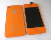 Full LCD Screen + Touch Screen Digitizer Assembly with Back Cover for iphone 4S - Deep Orange