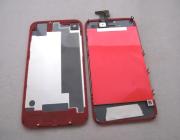 Full Lcd Screen + Touch Screen Digitizer Display Assembly with Back Cover for iPhone 4S - Red 02