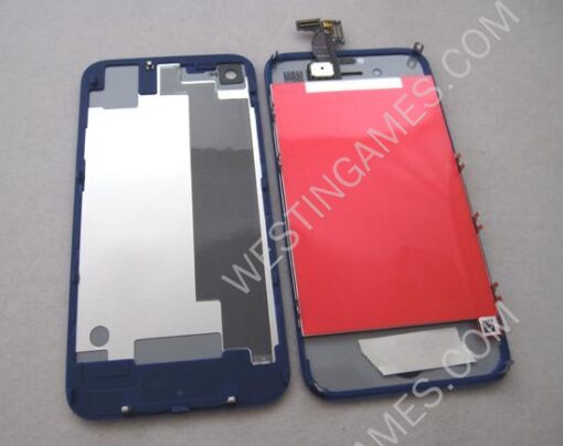 Full Lcd Screen + Touch Screen Digitizer Assembly with Back Cover for iPhone 4S - Deep Blue - Image 2