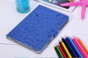 Leather Folio Stand Cover Case Embossed w/ Cute Lovely Girl for iPad mini (w/ Plastic Stand) -Colors 03