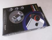 3 in 1 Camera Lens including Fisheye, Macro and Wide Angle for iPhone 5 - Black